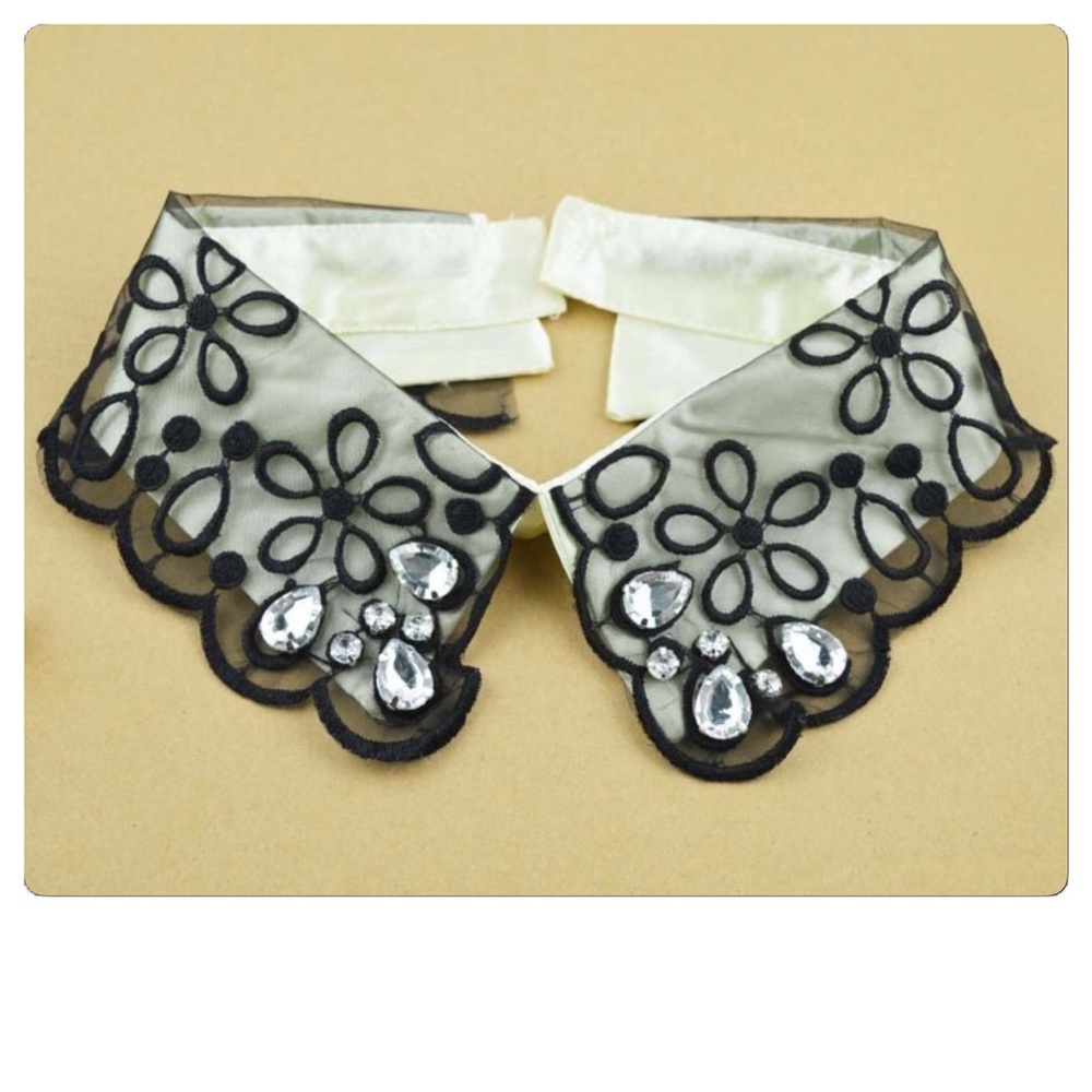 Detachable Black Lace Collar